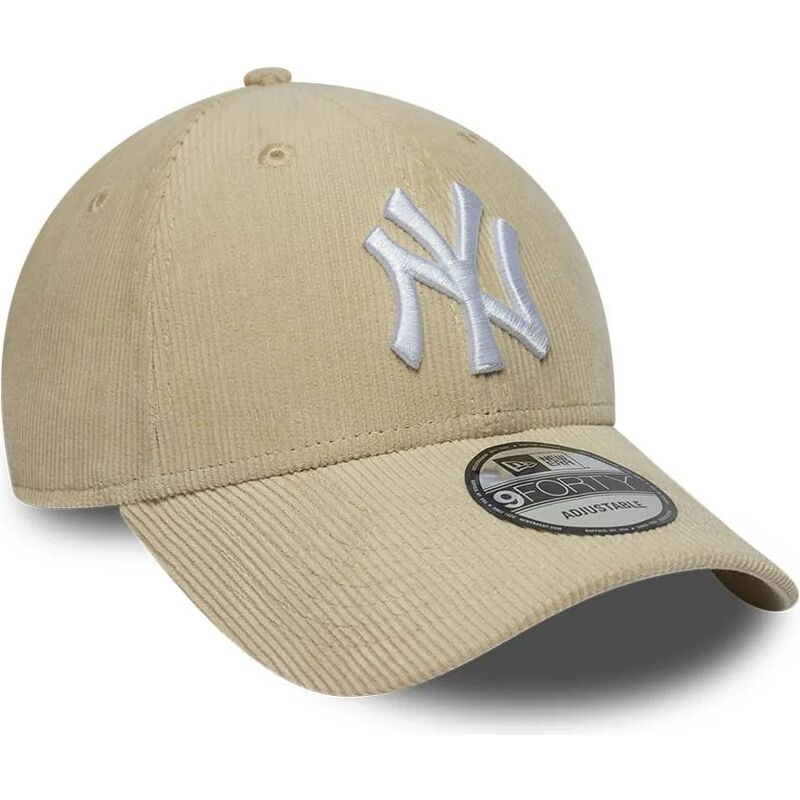 cappello-curvo-beige-snapback-9forty-entry-cord-dei-new-york-yankees-mlb-di-new-era