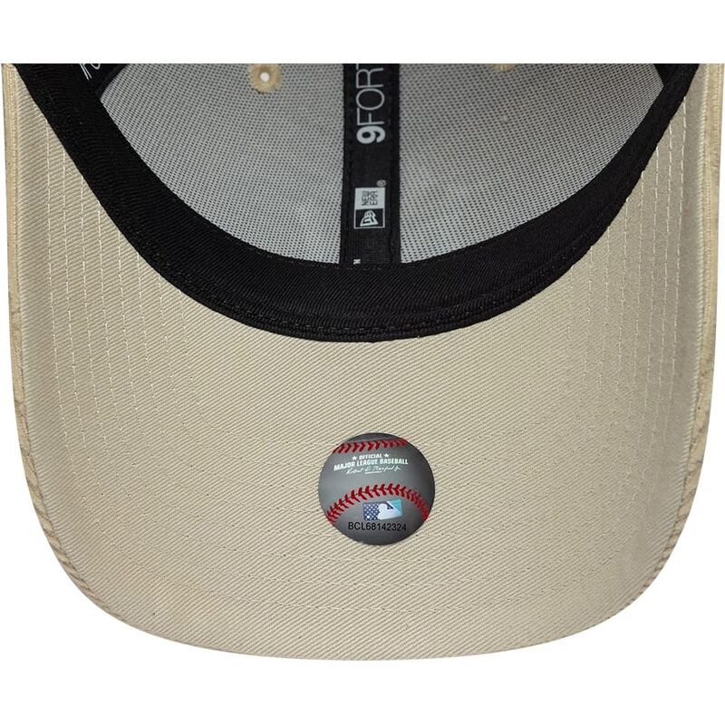 cappello-curvo-beige-snapback-9forty-entry-cord-dei-new-york-yankees-mlb-di-new-era