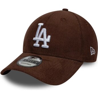 Cappello curvo marrone snapback 9FORTY Entry Cord dei Los Angeles Dodgers MLB di New Era