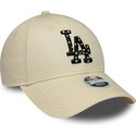cappello-curvo-beige-cinghia-regolabile-9forty-infill-dei-los-angeles-dodgers-mlb-di-new-era