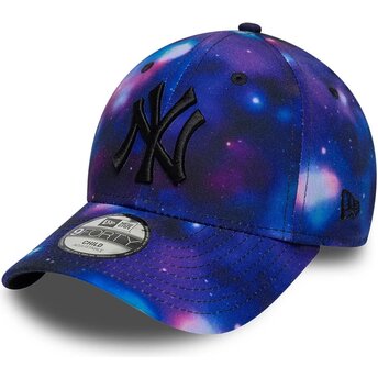 Cappello curvo multicolore snapback per bambino 9FORTY All Over Print Space dei New York Yankees MLB di New Era