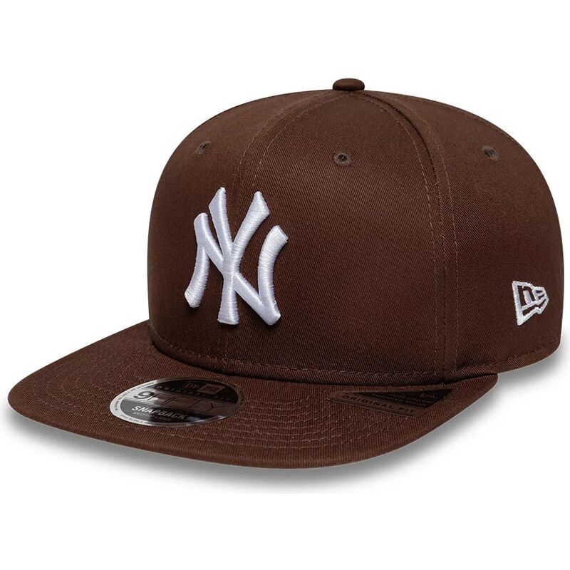 cappello-piatto-marrone-snapback-9fifty-original-fit-league-essential-dei-new-york-yankees-mlb-di-new-era