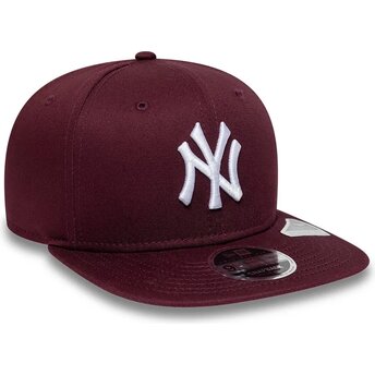 Cappello piatto rosso snapback 9FIFTY Original Fit League Essential dei New York Yankees MLB di New Era
