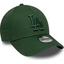 cappello-curvo-verde-cinghia-regolabile-per-bambino-9forty-league-essential-dei-los-angeles-dodgers-mlb-di-new-era
