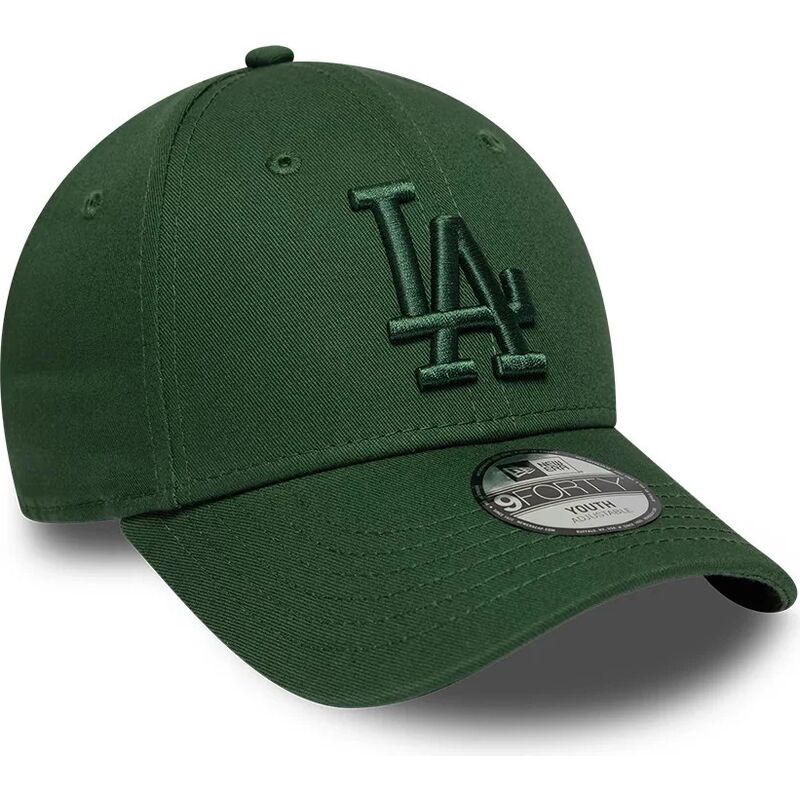 cappello-curvo-verde-cinghia-regolabile-per-bambino-9forty-league-essential-dei-los-angeles-dodgers-mlb-di-new-era