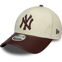 cappello-curvo-beige-cinghia-regolabile-9forty-m-crown-fabric-mix-dei-new-york-yankees-mlb-di-new-era