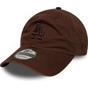 cappello-curvo-marrone-cinghia-regolabile-9twenty-washed-midi-dei-los-angeles-dodgers-mlb-di-new-era