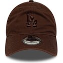 cappello-curvo-marrone-cinghia-regolabile-9twenty-washed-midi-dei-los-angeles-dodgers-mlb-di-new-era