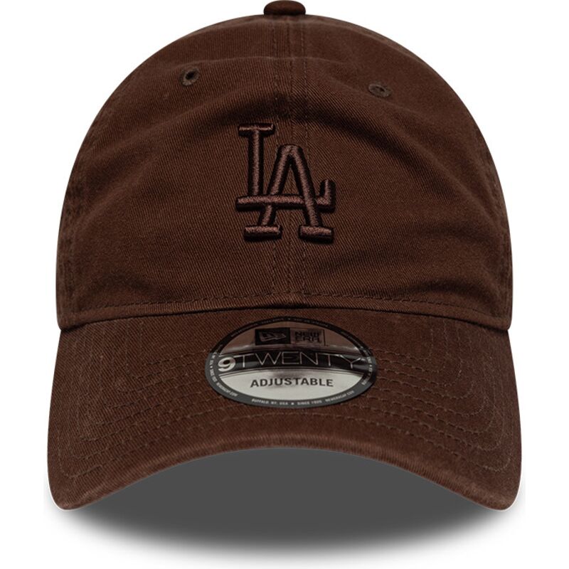 cappello-curvo-marrone-cinghia-regolabile-9twenty-washed-midi-dei-los-angeles-dodgers-mlb-di-new-era
