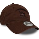 cappello-curvo-marrone-cinghia-regolabile-9twenty-washed-midi-dei-los-angeles-dodgers-mlb-di-new-era