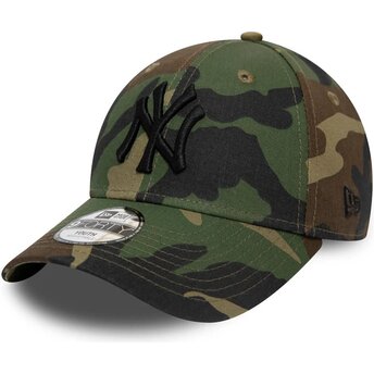 Cappello curvo mimetizzazione cinghia regolabile per bambino 9FORTY League Essential dei New York Yankees MLB di New Era