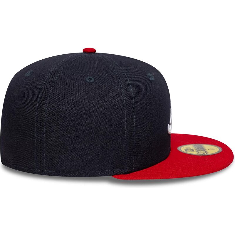 cappello-piatto-blu-marino-e-rosso-aderente-59fifty-ac-perf-di-atlanta-braves-mlb-di-new-era