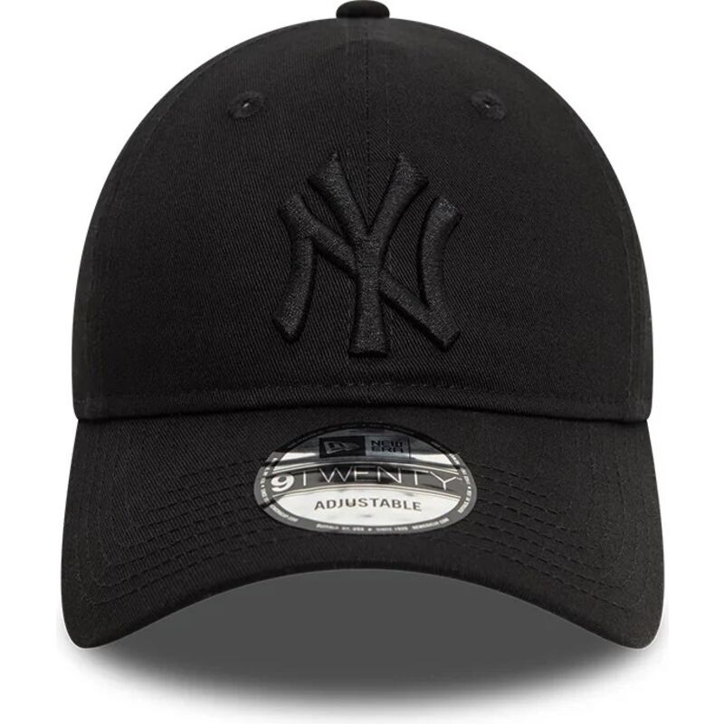 cappellino-curvo-nero-regolabile-con-logo-nero-9twenty-league-essential-di-new-york-yankees-mlb-di-new-era