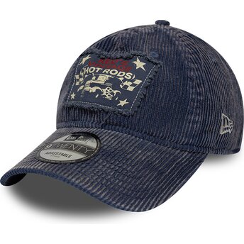 Cappello curvo blu marino cinghia regolabile 9TWENTY Patch Acid Cord di New Era