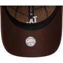 cappello-curvo-marrone-cinghia-regolabile-9twenty-mix-check-dei-los-angeles-dodgers-mlb-di-new-era