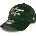 cappello-curvo-verde-cinghia-regolabile-9twenty-a-frame-cord-script-dei-los-angeles-dodgers-mlb-di-new-era