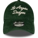 cappello-curvo-verde-cinghia-regolabile-9twenty-a-frame-cord-script-dei-los-angeles-dodgers-mlb-di-new-era
