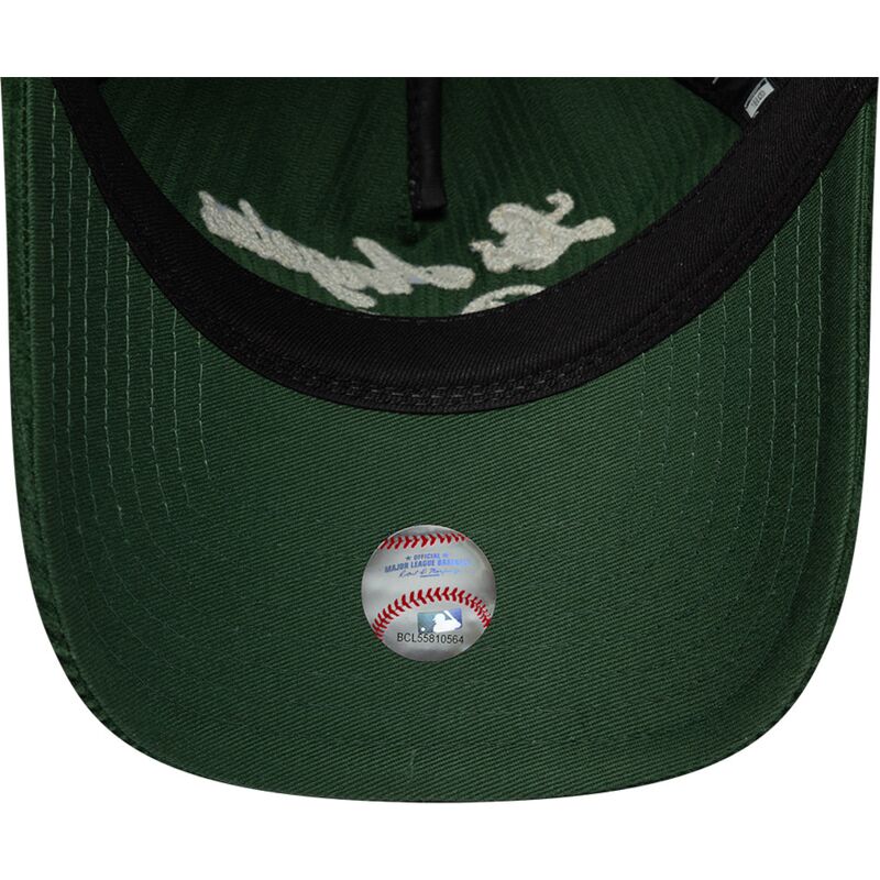 cappello-curvo-verde-cinghia-regolabile-9twenty-a-frame-cord-script-dei-los-angeles-dodgers-mlb-di-new-era