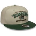 cappello-piatto-verde-snapback-per-bambino-9fifty-dei-tortugas-ninja-di-new-era