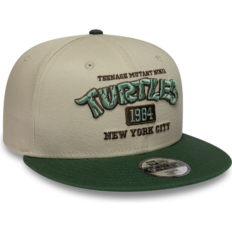 cappello-piatto-verde-snapback-per-bambino-9fifty-dei-tortugas-ninja-di-new-era