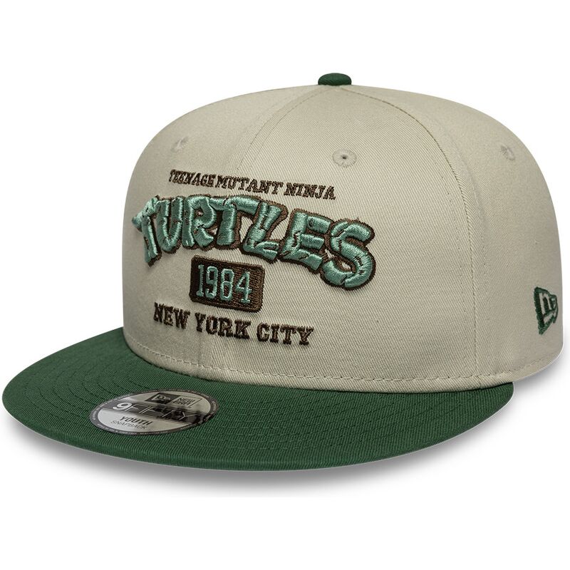 cappello-piatto-verde-snapback-per-bambino-9fifty-dei-tortugas-ninja-di-new-era