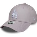 cappello-curvo-viola-cinghia-regolabile-9forty-league-essential-dei-los-angeles-dodgers-mlb-di-new-era