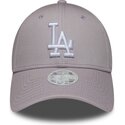 cappello-curvo-viola-cinghia-regolabile-9forty-league-essential-dei-los-angeles-dodgers-mlb-di-new-era
