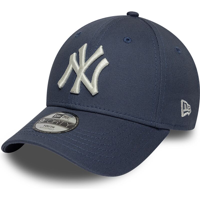 cappello-curvo-blu-cinghia-regolabile-per-bambino-9forty-league-essential-dei-new-york-yankees-mlb-di-new-era