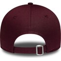 cappello-curvo-rosso-cinghia-regolabile-rosa-9forty-metallic-dei-los-angeles-dodgers-mlb-di-new-era
