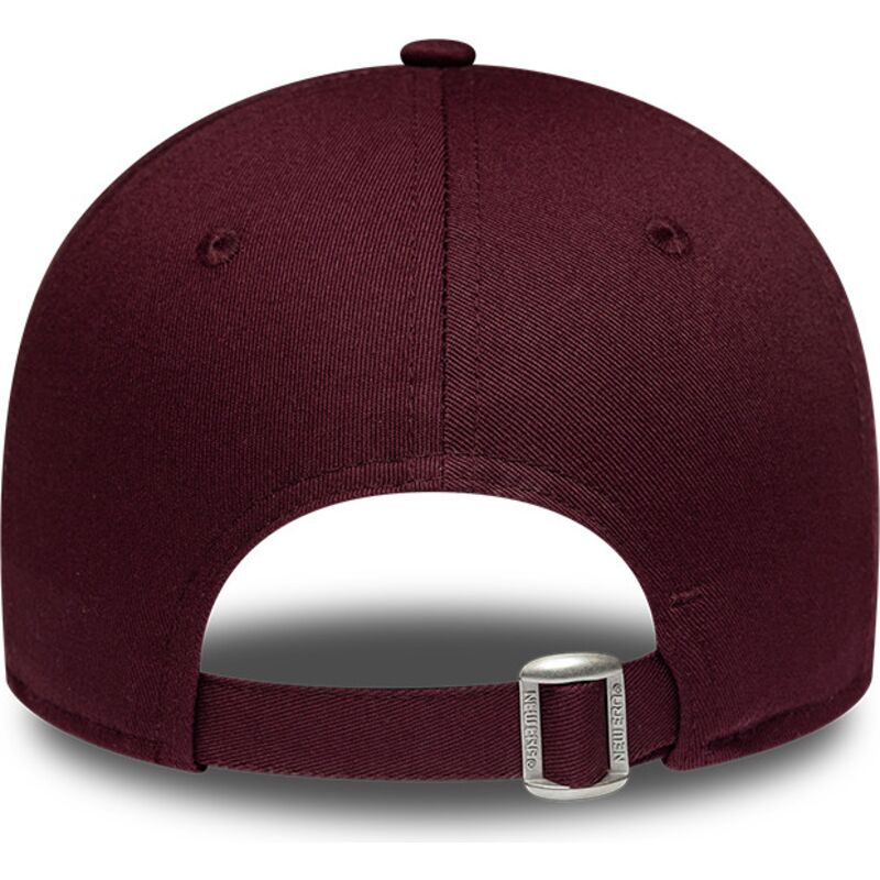 cappello-curvo-rosso-cinghia-regolabile-rosa-9forty-metallic-dei-los-angeles-dodgers-mlb-di-new-era