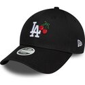 cappello-curvo-nero-cinghia-regolabile-9forty-fruit-icon-cherry-dei-los-angeles-dodgers-mlb-di-new-era