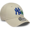 cappello-curvo-beige-cinghia-regolabile-9forty-monster-icon-dei-new-york-yankees-mlb-di-new-era