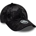 cappello-curvo-nero-cinghia-regolabile-9forty-pattern-velour-dei-new-york-yankees-mlb-di-new-era