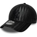 cappello-curvo-nero-snapback-9forty-pu-weave-dei-new-york-yankees-mlb-di-new-era