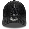 cappello-curvo-nero-snapback-9forty-pu-weave-dei-new-york-yankees-mlb-di-new-era