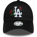 cappello-curvo-nero-snapback-9forty-rose-sequin-dei-los-angeles-dodgers-mlb-di-new-era