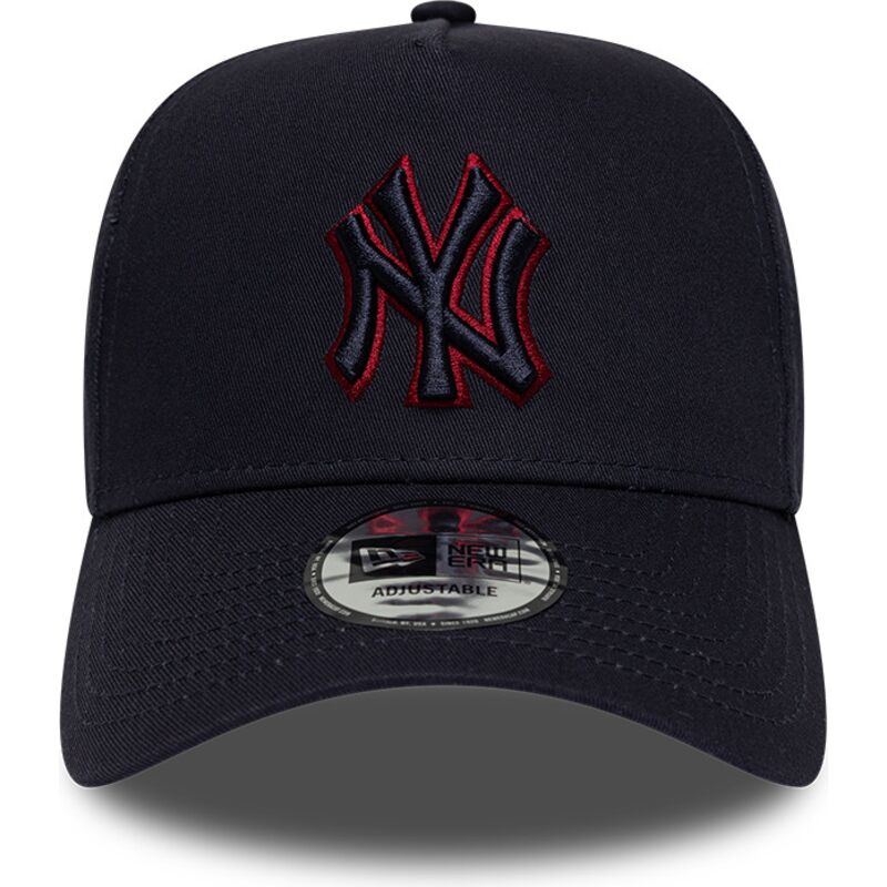 cappello-curvo-blu-marino-snapback-9forty-e-frame-team-outline-dei-new-york-yankees-mlb-di-new-era