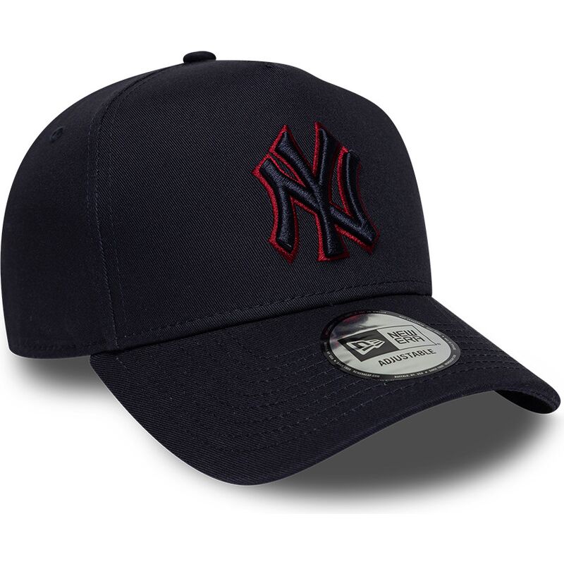 cappello-curvo-blu-marino-snapback-9forty-e-frame-team-outline-dei-new-york-yankees-mlb-di-new-era