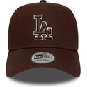 cappello-curvo-marrone-snapback-9forty-e-frame-team-outline-dei-los-angeles-dodgers-mlb-di-new-era