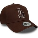 cappello-curvo-marrone-snapback-9forty-e-frame-team-outline-dei-los-angeles-dodgers-mlb-di-new-era