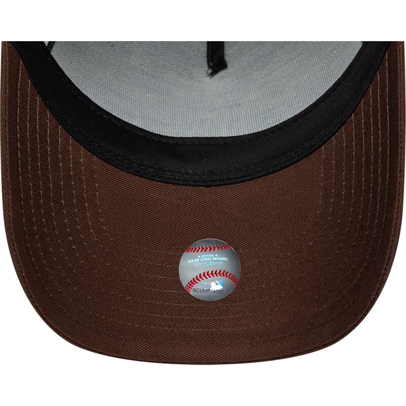 cappello-curvo-marrone-snapback-9forty-e-frame-team-outline-dei-los-angeles-dodgers-mlb-di-new-era