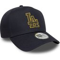 cappello-curvo-blu-marino-snapback-9forty-dorado-e-frame-metallic-outline-dei-los-angeles-dodgers-mlb-di-new-era