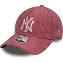 cappello-curvo-rosa-cinghia-regolabile-9forty-m-crown-chunky-cord-dei-new-york-yankees-mlb-di-new-era