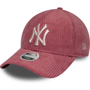 Cappello curvo rosa cinghia regolabile 9FORTY M-Crown Chunky Cord dei New York Yankees MLB di New Era