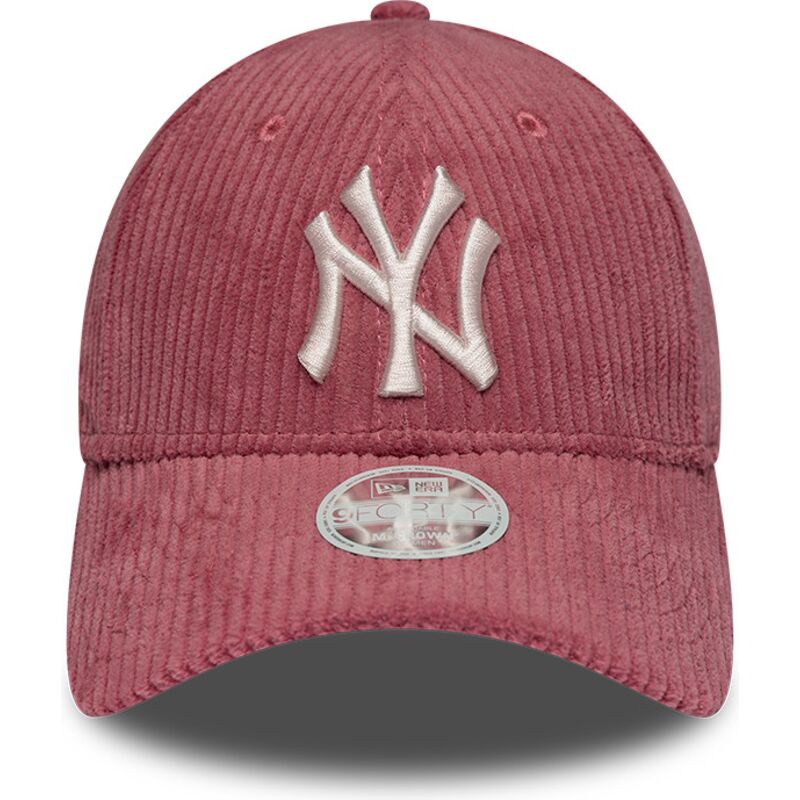 cappello-curvo-rosa-cinghia-regolabile-9forty-m-crown-chunky-cord-dei-new-york-yankees-mlb-di-new-era