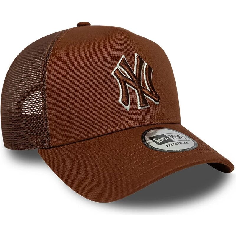 cappello-curvo-marrone-snapback-e-frame-outline-dei-new-york-yankees-mlb-di-new-era