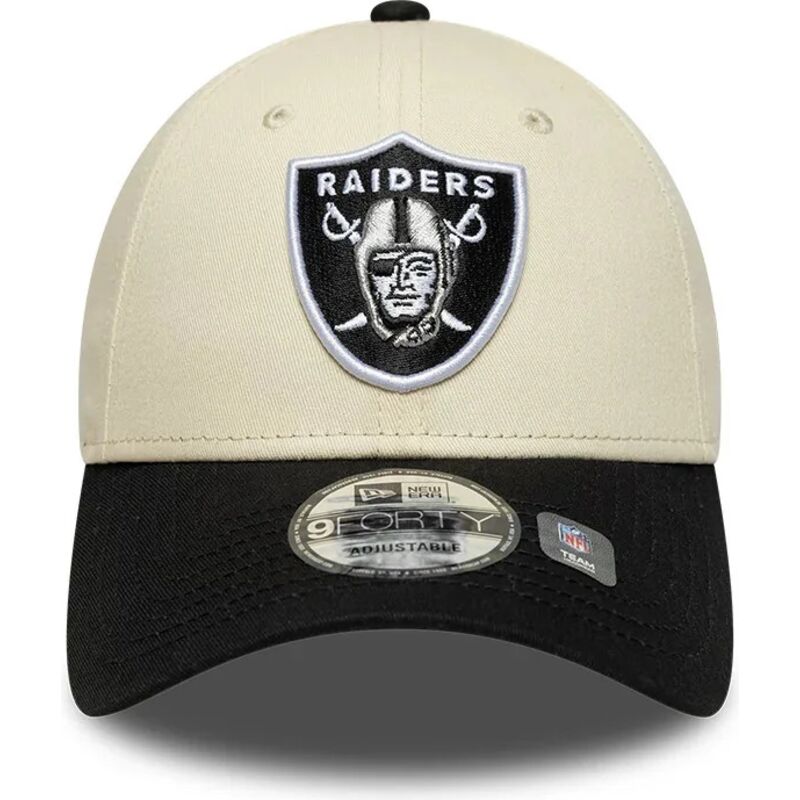 cappello-curvo-beige-cinghia-regolabile-9forty-colour-block-dei-las-vegas-raiders-nfl-di-new-era cappello-curvo-beige-cinghia-regolabile-9forty-colour-block-dei-las-vegas-raiders-nfl-di-new-era