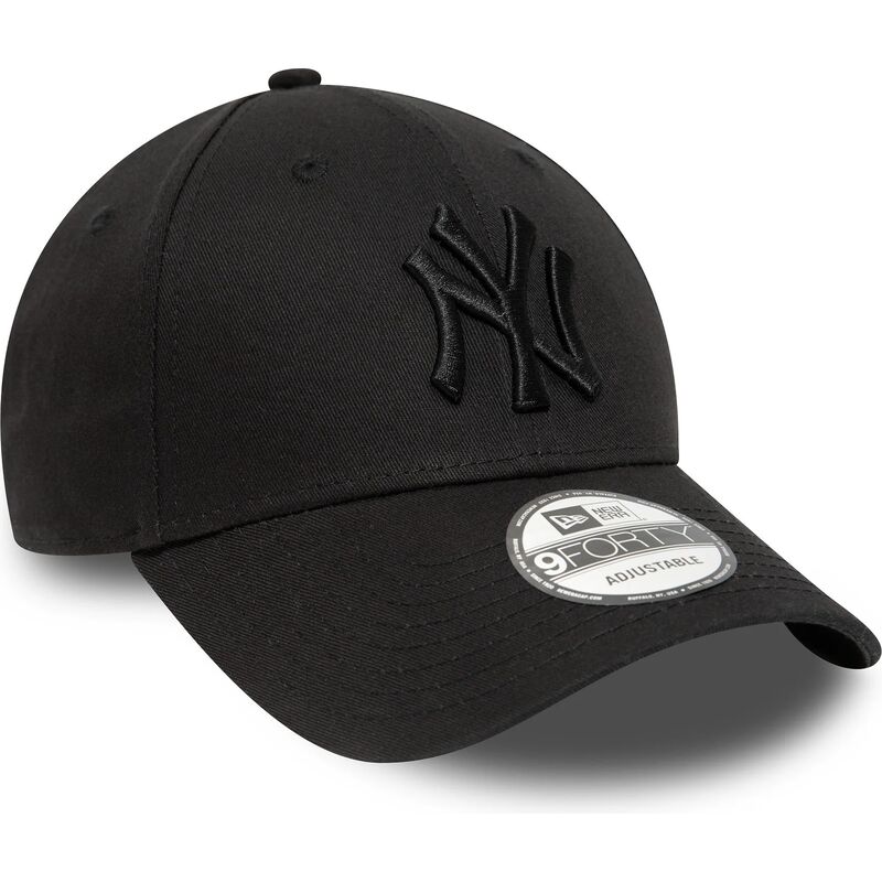 cappellino-curvo-nero-regolabile-con-logo-nero-9forty-league-essential-di-new-york-yankees-mlb-di-new-era cappellino-curvo-nero-regolabile-con-logo-nero-9forty-league-essential-di-new-york-yankees-mlb-di-new-era