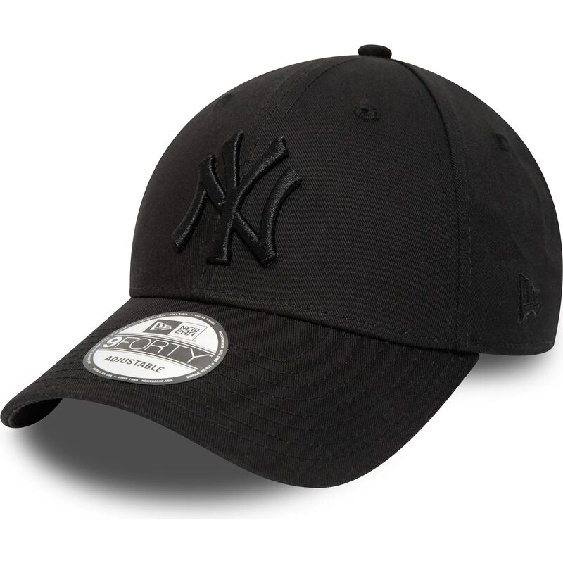 cappellino-curvo-nero-regolabile-con-logo-nero-9forty-league-essential-di-new-york-yankees-mlb-di-new-era cappellino-curvo-nero-regolabile-con-logo-nero-9forty-league-essential-di-new-york-yankees-mlb-di-new-era