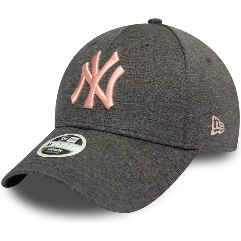 cappellino-curvo-grigio-regolabile-con-logo-rosa-9forty-tech-jersey-dei-new-york-yankees-mlb-di-new-era